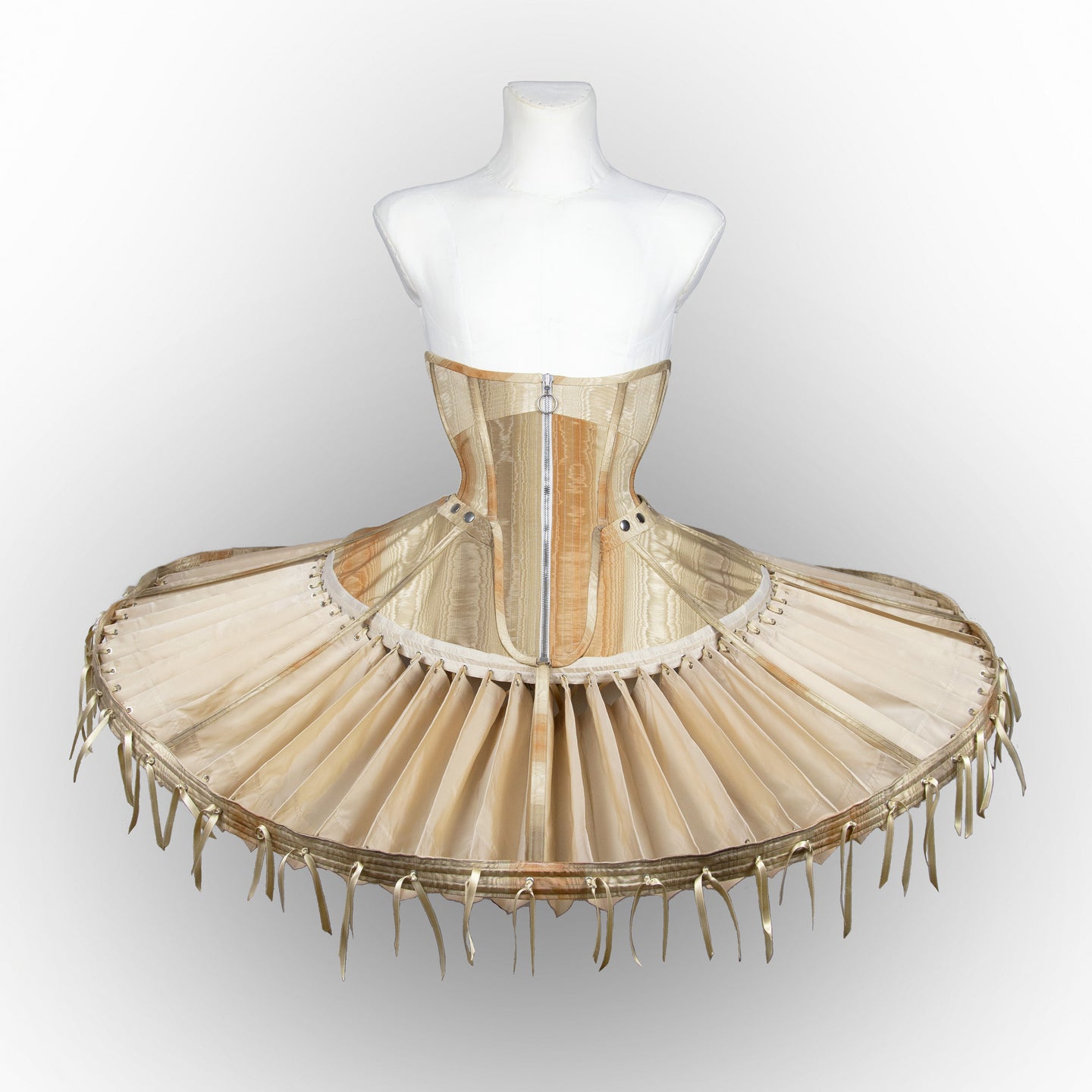 PLEATED WHEEL FARTHINGALE GOWN