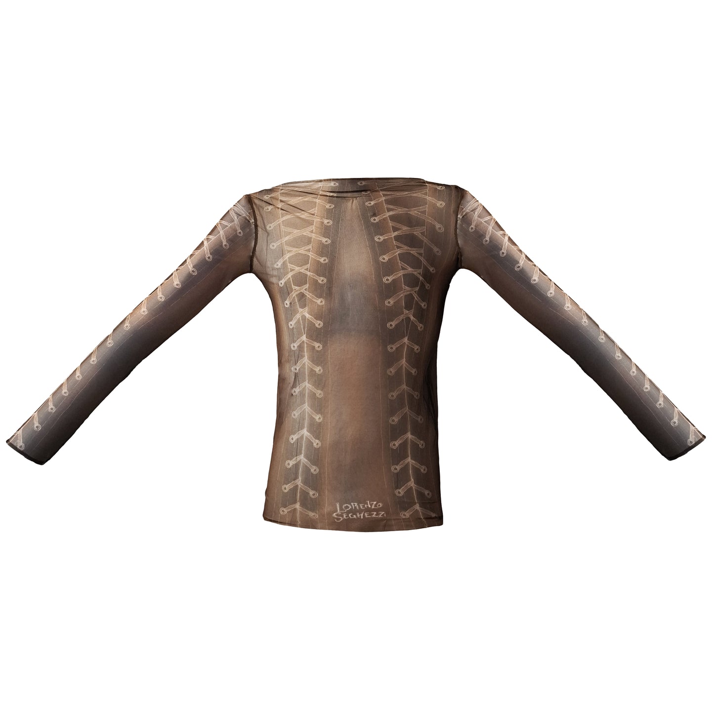 CORSET PRINT MESH TOP