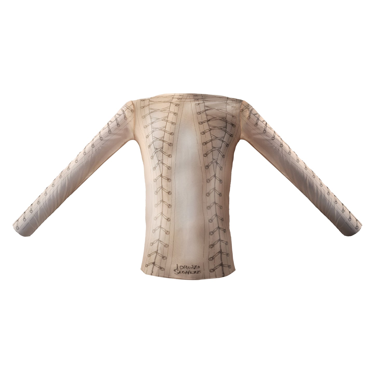 CORSET PRINT MESH TOP