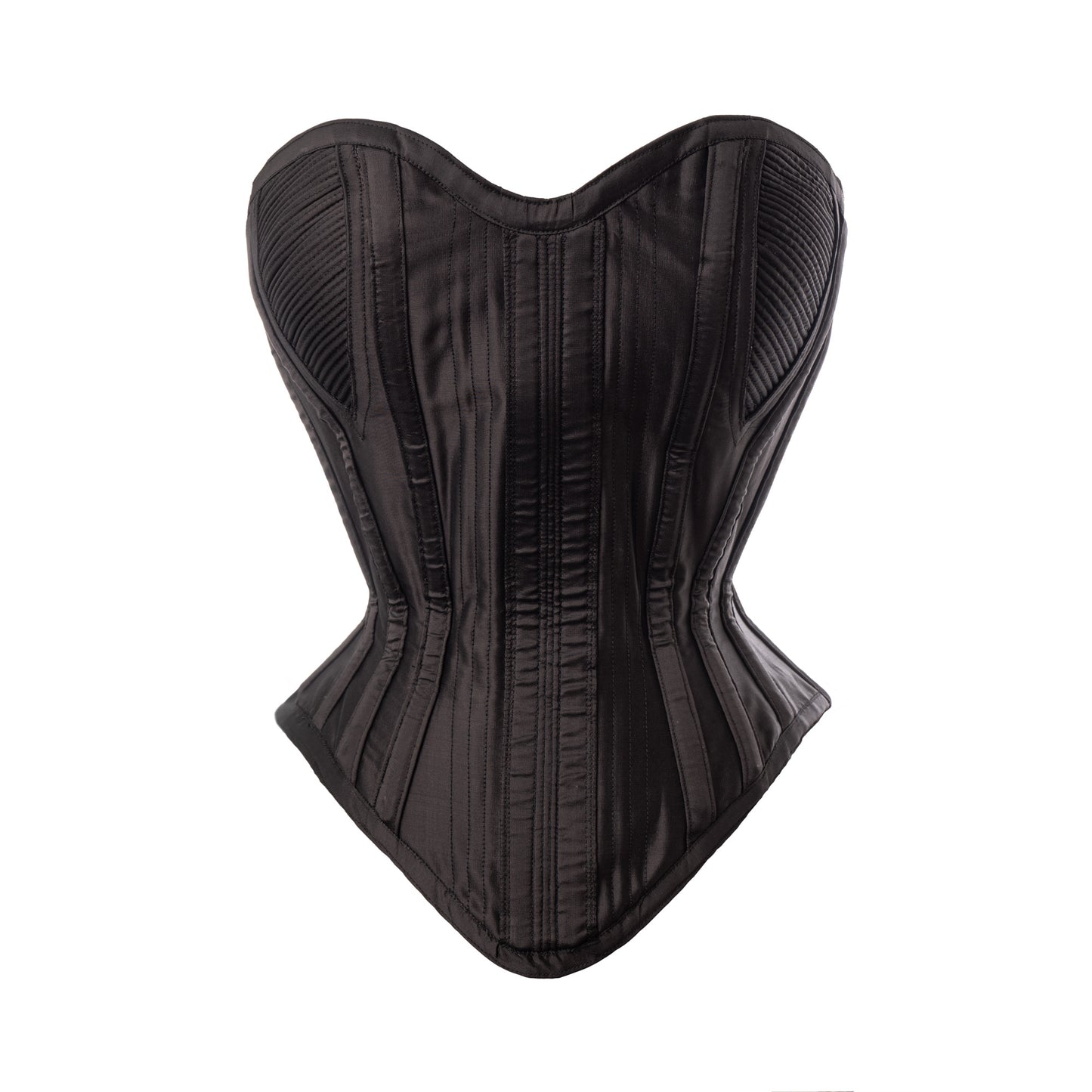 SILK TAFFETA CORSET WITH CORDED GORES